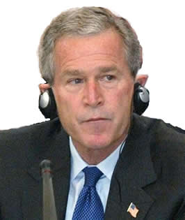 Bush in headphones